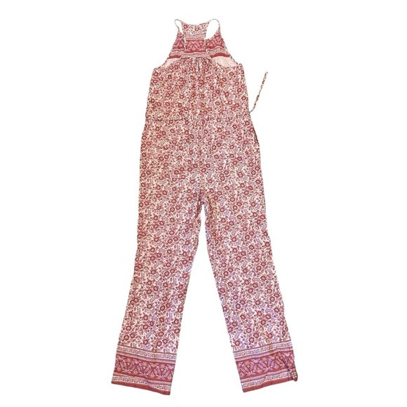 Faherty Adella Indian block print floral sleeveless jumpsuit size XS bohemian - Picture 7 of 14